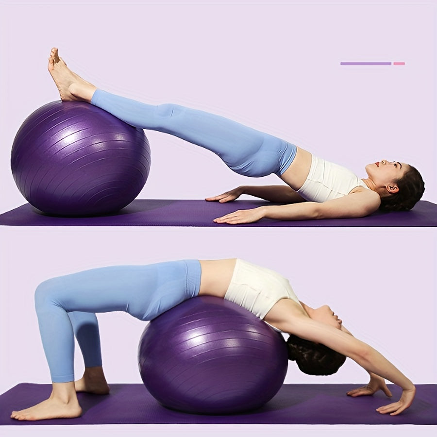 Thick Inflatable Purple Yoga Ball