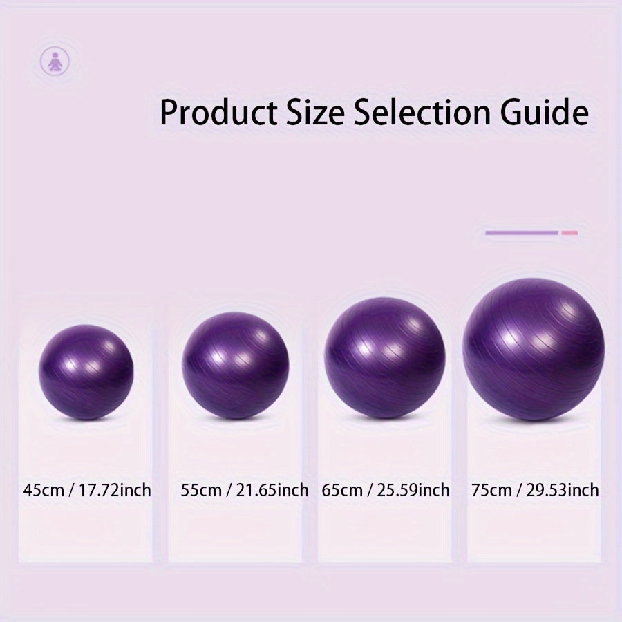 Thick Inflatable Purple Yoga Ball