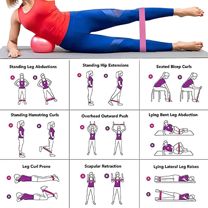 Pink & Purple Resistance Bands